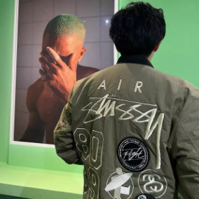 New Stussy Double-Sided Retro Embroidered Flight Jacket Men's Trendy High Street American Loose Versatile Baseball Jacket