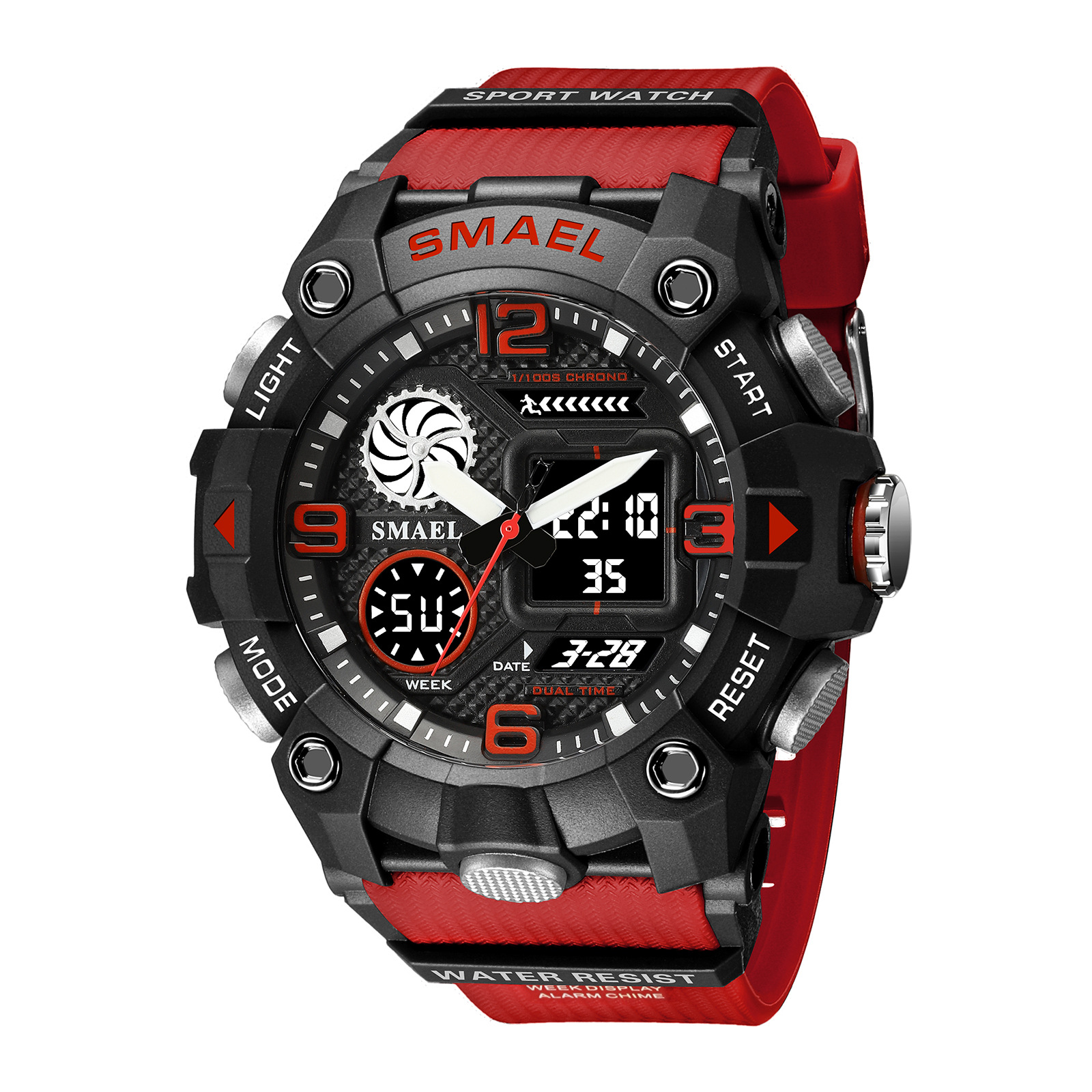 Smair SMAEL8055 creativo ninja deportes reloj electrónico cinta juvenil reloj de sincronización luminosa