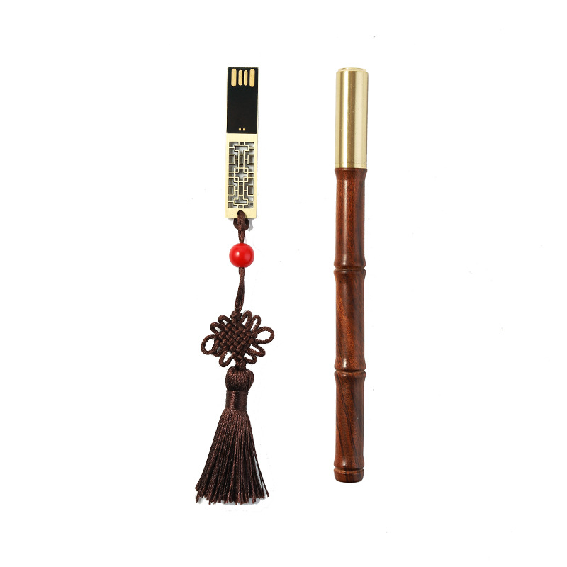 Bamboo wooden brass rollerball pen