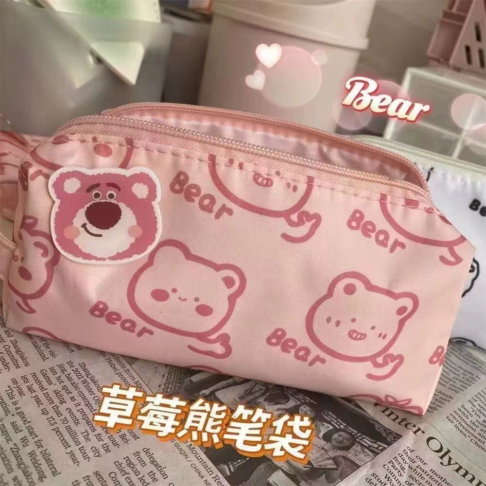 Бренд-карман для школьников, вместительная клубника, Organizer bags, корейский стиль