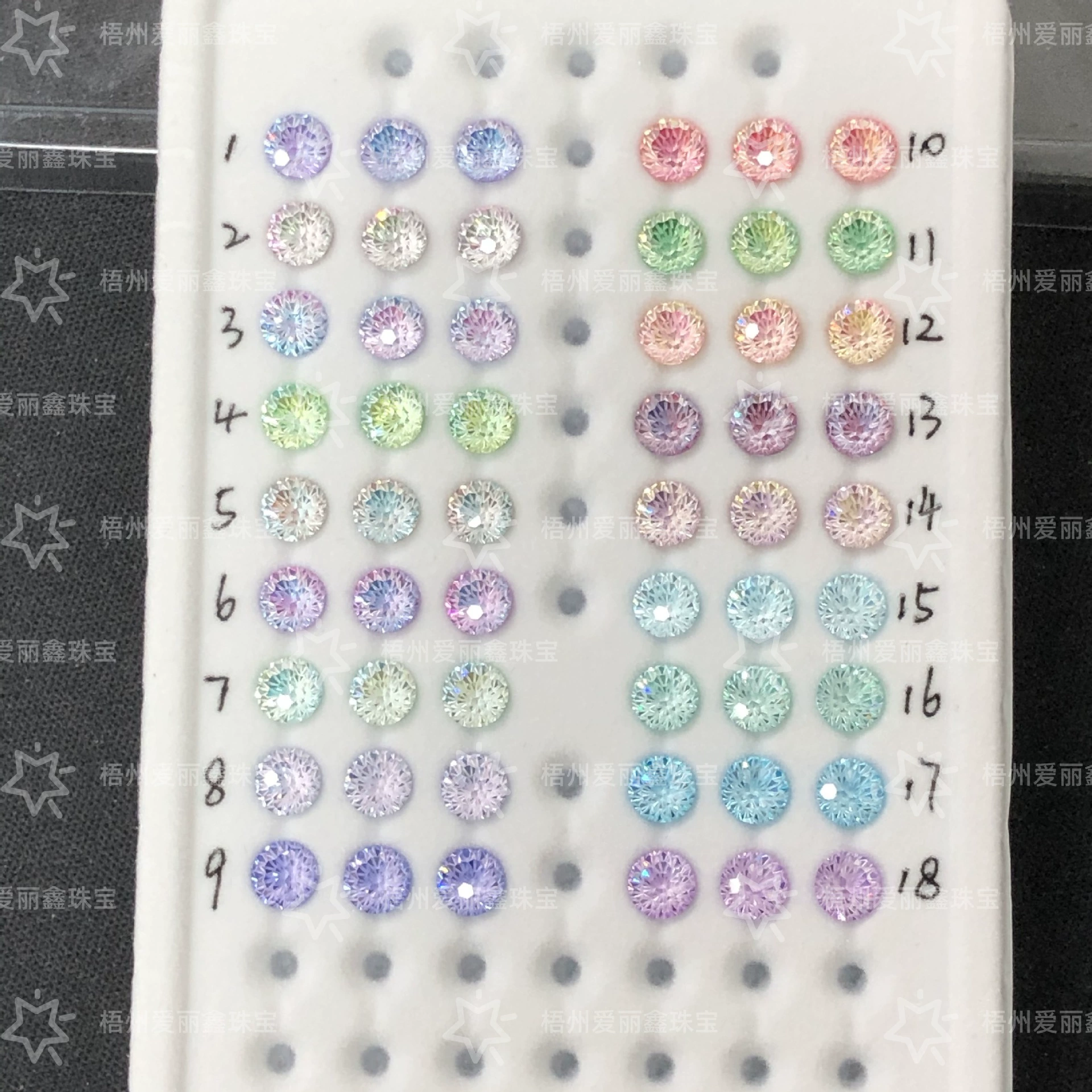 Высококачественный градиентный циркон 5А из Учжоу, 5 мм, для ювелирных изделий, с эффектом высокого содержания углерода, потрясающий, популярный среди интернет-знаменитостей, горячая продажа, россыпью