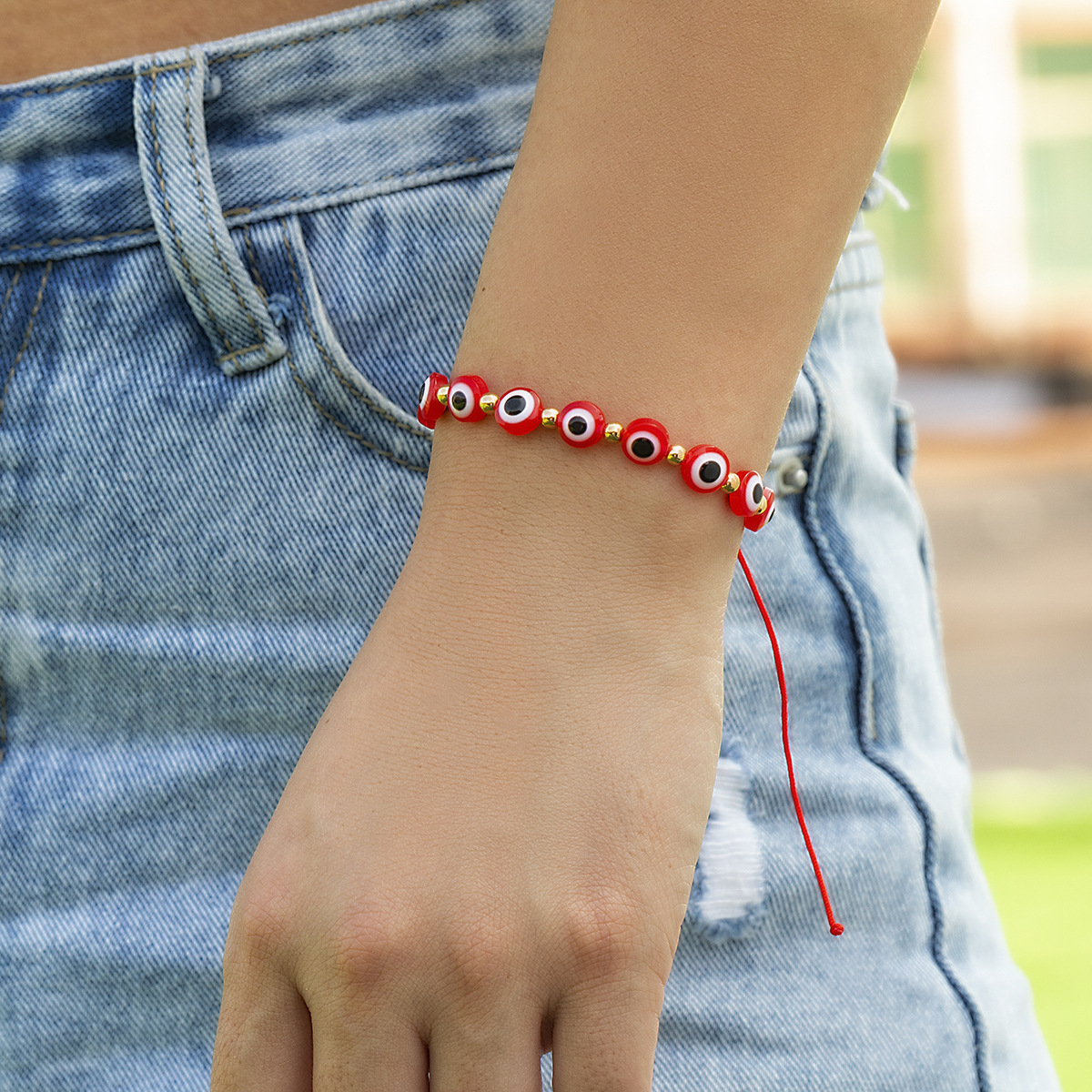 Retro Fashion Eye Arylic Polymer clay No Inlaid Bracelets