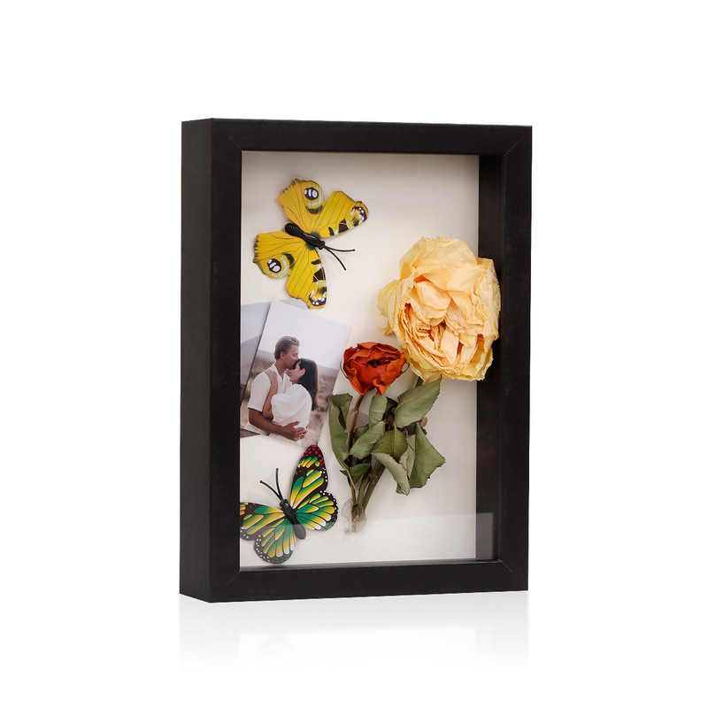 Cross-Border Hot-Selling All-Black Hollow 3Cm/5Cm Display Frame for Plant and Butterfly Specimens, Car Models, and Banknotes Storage Frame