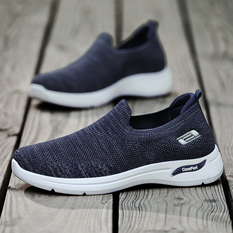 Primavera coreana nuevo estilo de tela de cuchilla de moda de malla zapatos casuales de hombre zapatos deportivos simples