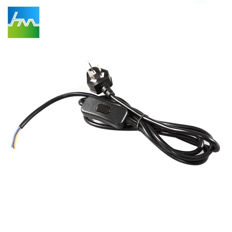 厂家批发中国三插电源线带线上开关电源插头线1.8米电器电线端子