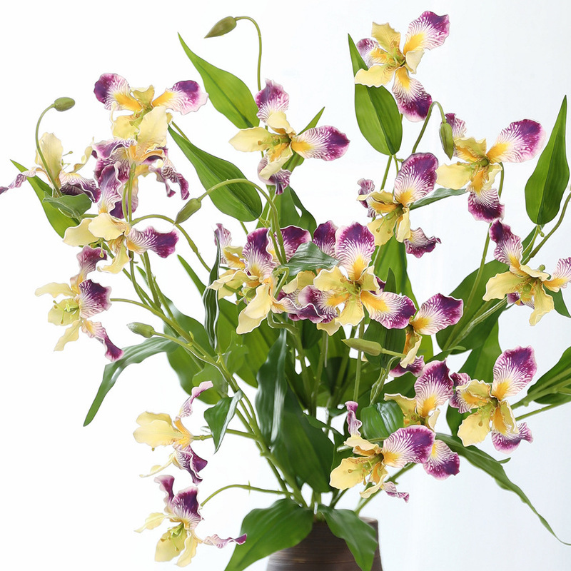 模造花アイリスアイリス3Dプリントシリカゲル綿造花ホーム装飾高級花芸ins自然風|undefined