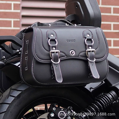 Motorcycle bumper, 350Neo Version Bumper Backrest - car-bracket-black-no-21-quick-release-leather-side-bag