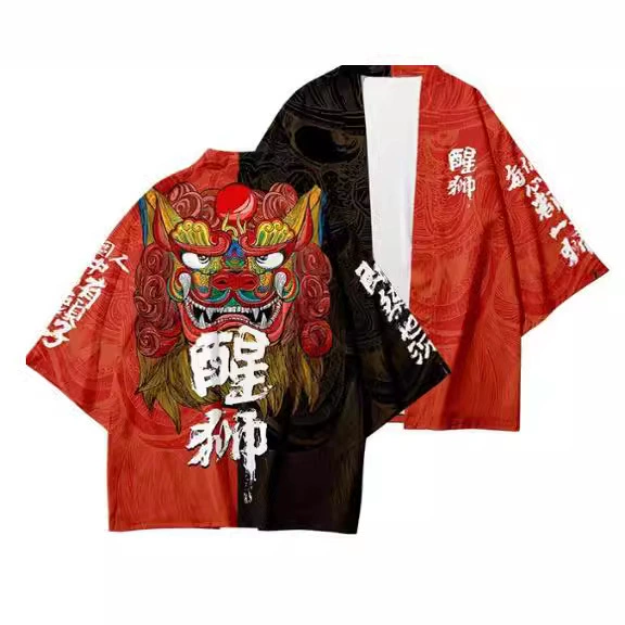 Новый кимоно мужской кардиган с короткими рукавами