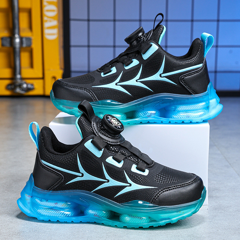 Åndbare basketballsko til drenge med spænde_voghion.com