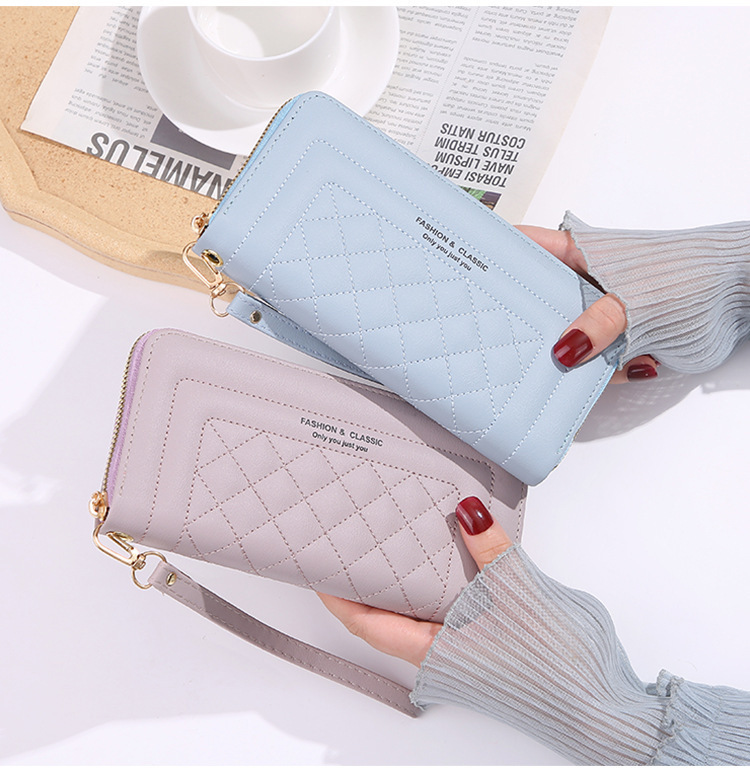 103g Weight pu Lining Material Side Zipper Closure Type Long Wallets Bags Type 1 Piece Quantity Holiday, Banquet, Selfie Occasion pu Material Contrast Binding Function Solid Color Pattern All Seasons Season Women's Gender Sweet Style Square Shape Women's Solid Color Pu Side Zipper Wallets 13