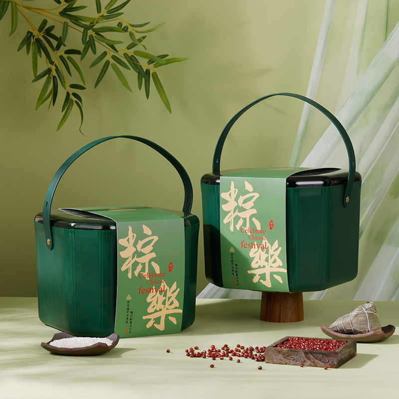 2024創意端午圓桶手提盒節日送禮禮品盒粽子鴨蛋包裝盒端午節禮盒