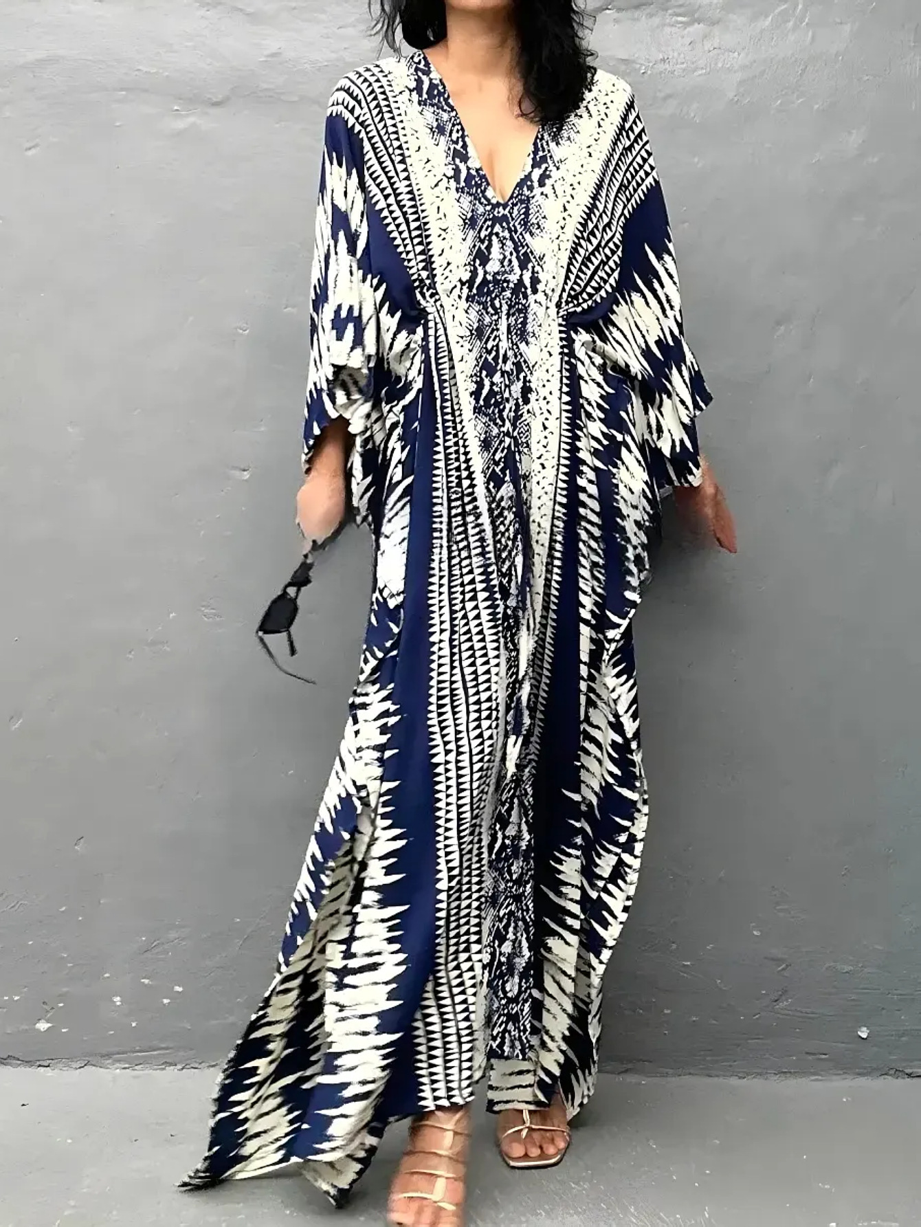 Nuevo algodón transfronterizo pullover camisa de playa vestido de vacaciones camisa de playa protector solar vestido grande suelto