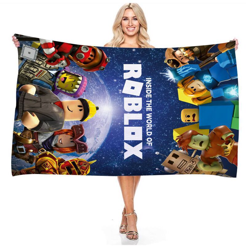 Roblox Series Kidsren's Bath Towel Sand-Proof Microfiber Beach Towel Cartoon Stitch Stitch