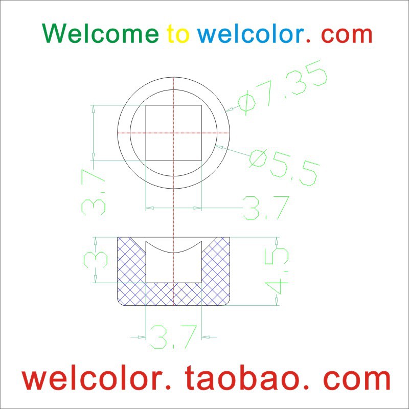 4.0 3.7mm ΢���ᴥ����B3F-4055 ���𽺰�ť���ķ�Բñ �����ָ�
