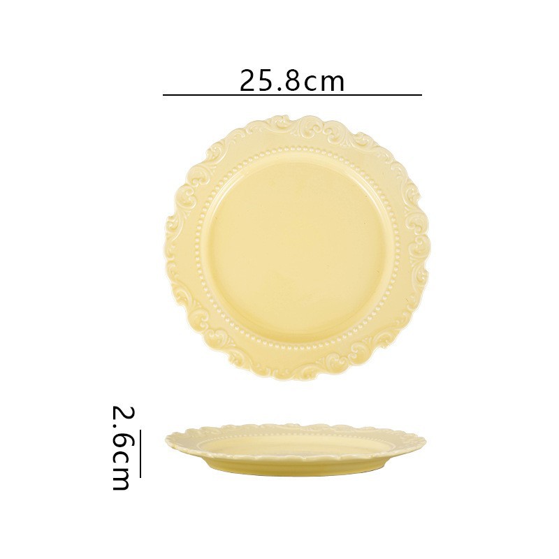 Placa amarilla en relieve de 10 pulgadas