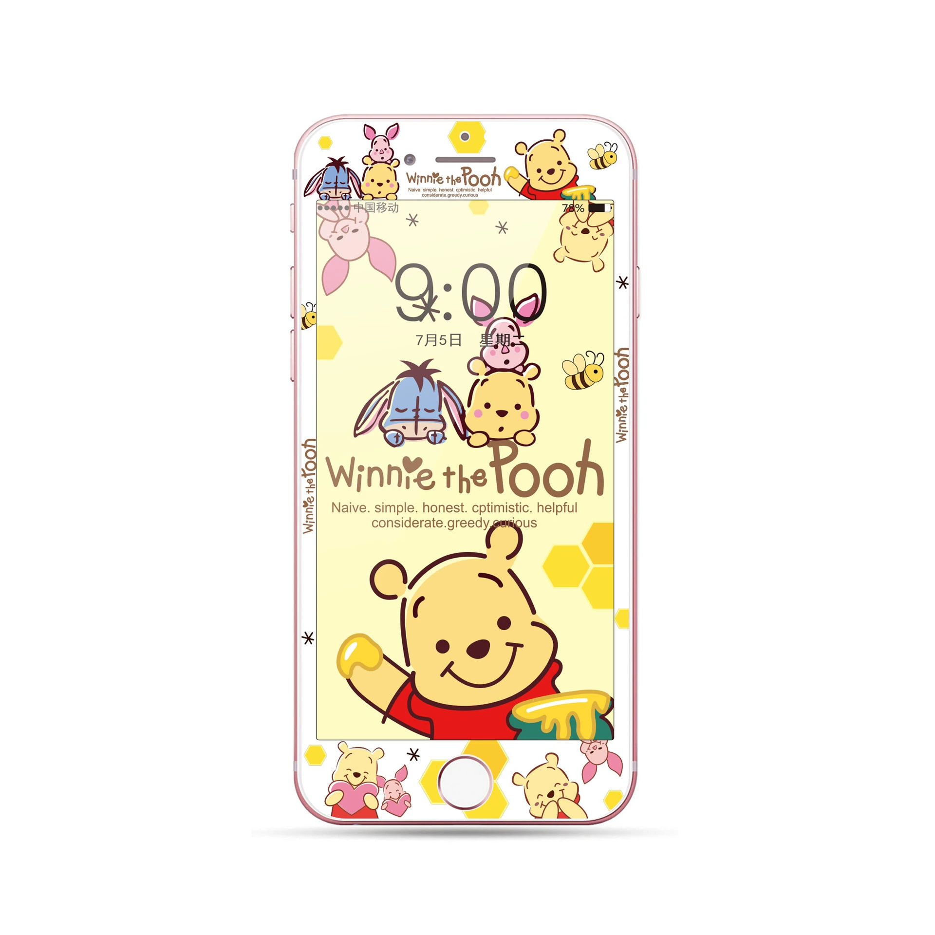 Стекло-предохранитель tempered для iPhone 4/4S/5/5S/SE/6/6s/7/8/Plus, 3D закруглённый край, полный экран
