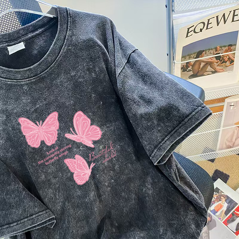 欧米のhiphop潮牌は古い半袖tシャツの女性の大きいサイズをします。