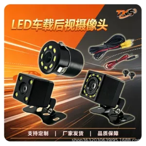 Universal LED xarici HD gecə görünüşlü avtomobil arxa kamerası, xətkeşli CCD