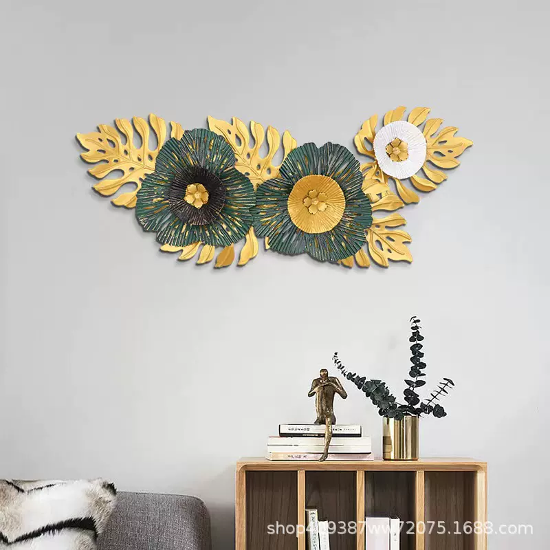北欧轻奢壁挂家居客厅墙壁装饰创意铁艺墙饰电视背景墙金属挂件