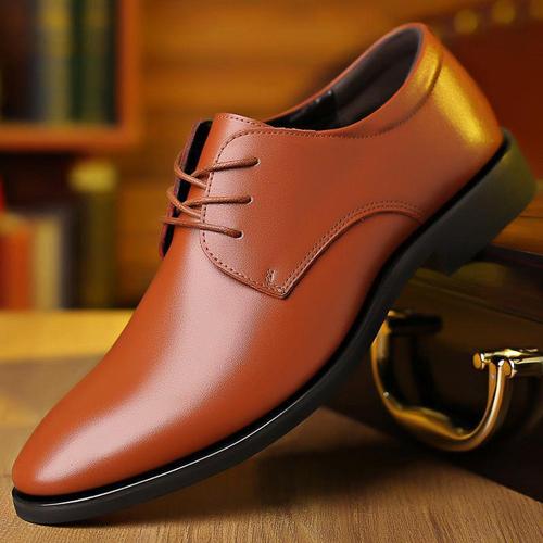 Men's leather shoes spring and autumn new men's business formal casual Korean version British office young groom wedding