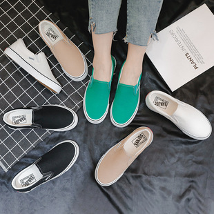 Lazy Shoes Retro Low-top White Shoes Slip-on All-match Solid Color Lefu Canvas Shoes for Work Breathable Student 792