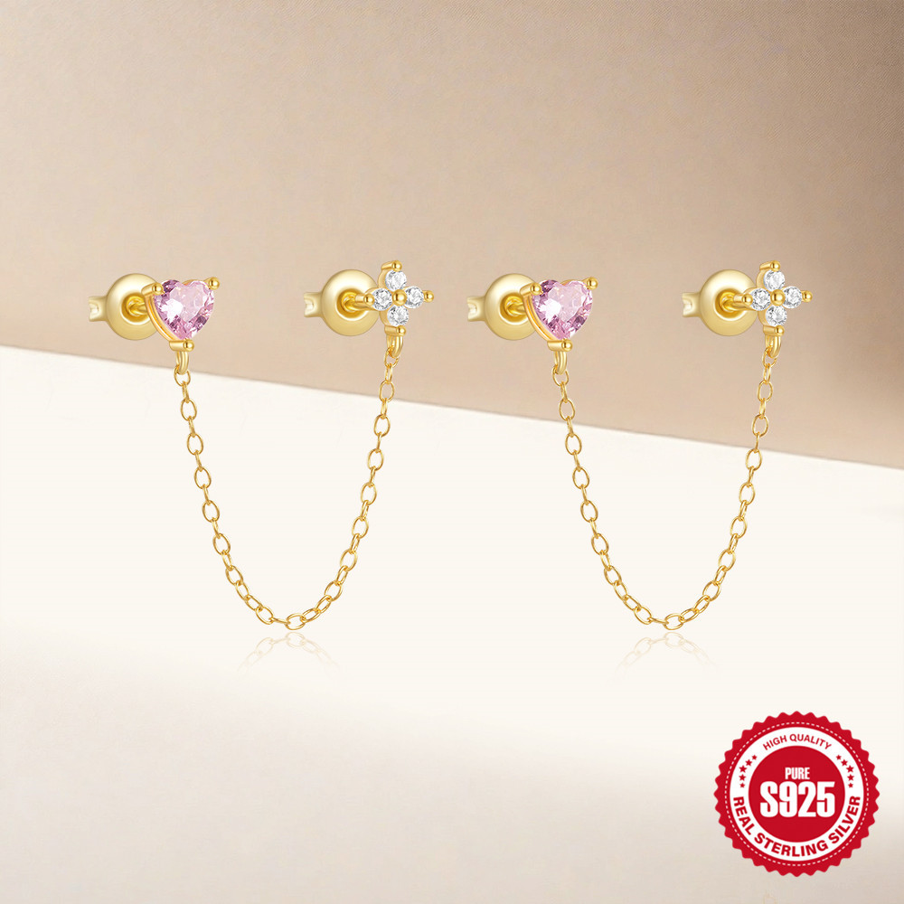 1g Weight 925 Sterling Silver Ear Needle Material 18K Gold Plated Plating Material Drop Earrings Classification 1 Pair Quantity Date, Tea Party Occasion 925 Sterling Silver Material Geometric Pattern All Seasons Season Women's Gender Elegant, Sweet Style 1 Pair 18K Gold Plated 925 Sterling Silver 925 Sterling Silver Earrings Geometric Drop Earrings 38