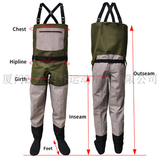 Factory direct supply wading pants lightweight waterproof wear-resistant professional fishing clothing stream fly fishing equipment jungle fishing pants