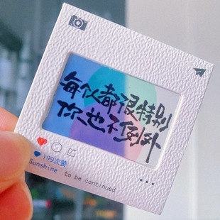 Retro Shadow Reversal Film Photo Card Photo Frame DIY Self-Printed Antique Translucent Idol Polaroid Customization