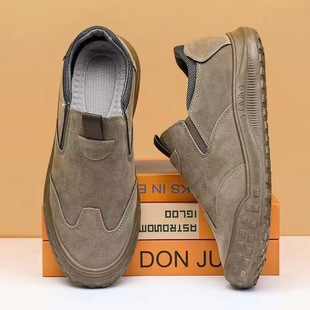 Labor Protection Shoes Men's Shoes 2024 Summer Popular Low-Top Waterproof Leather Boots Men's Outdoor Non-Slip Wear-Resistant Casual Work Shoes