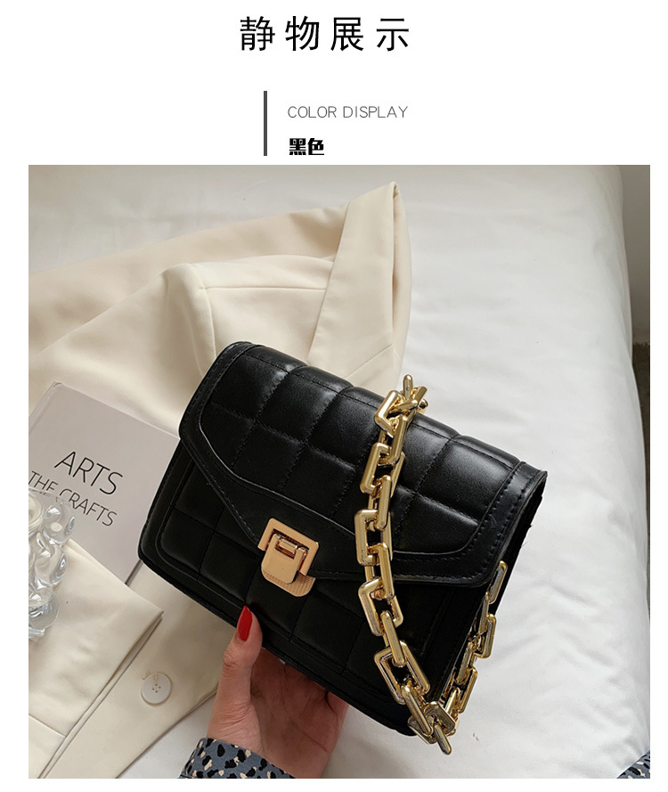 Summer New Type Good Texture Women's Bag 2022 Embroidery Thread Textured Small Square Bag Trendy Fashion Acrylic Chain Shoulder Bag display picture 6
