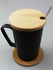 Round Universal Mug Lid Ceramic Glass Cup Lid Bamboo Cover Wooden Dustproof Tea Cup Cover Engraving Service Included