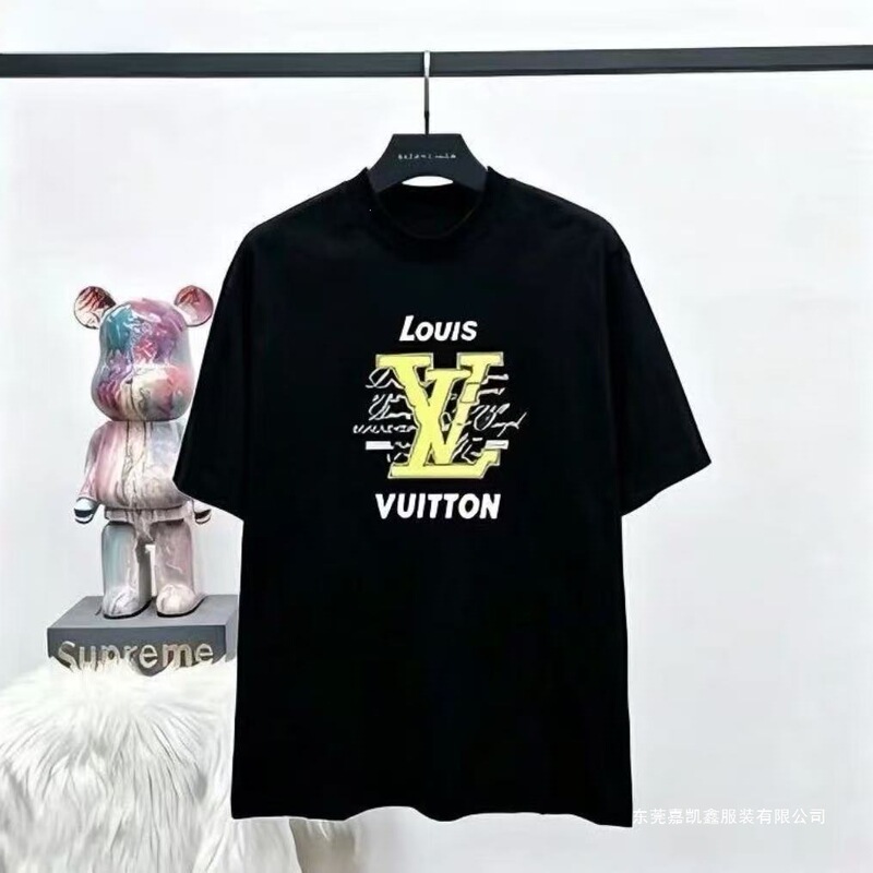 Pure original replica with all three labels, new summer model, heavy embroidery T-shirt, short-sleeved, light luxury trendy men's top