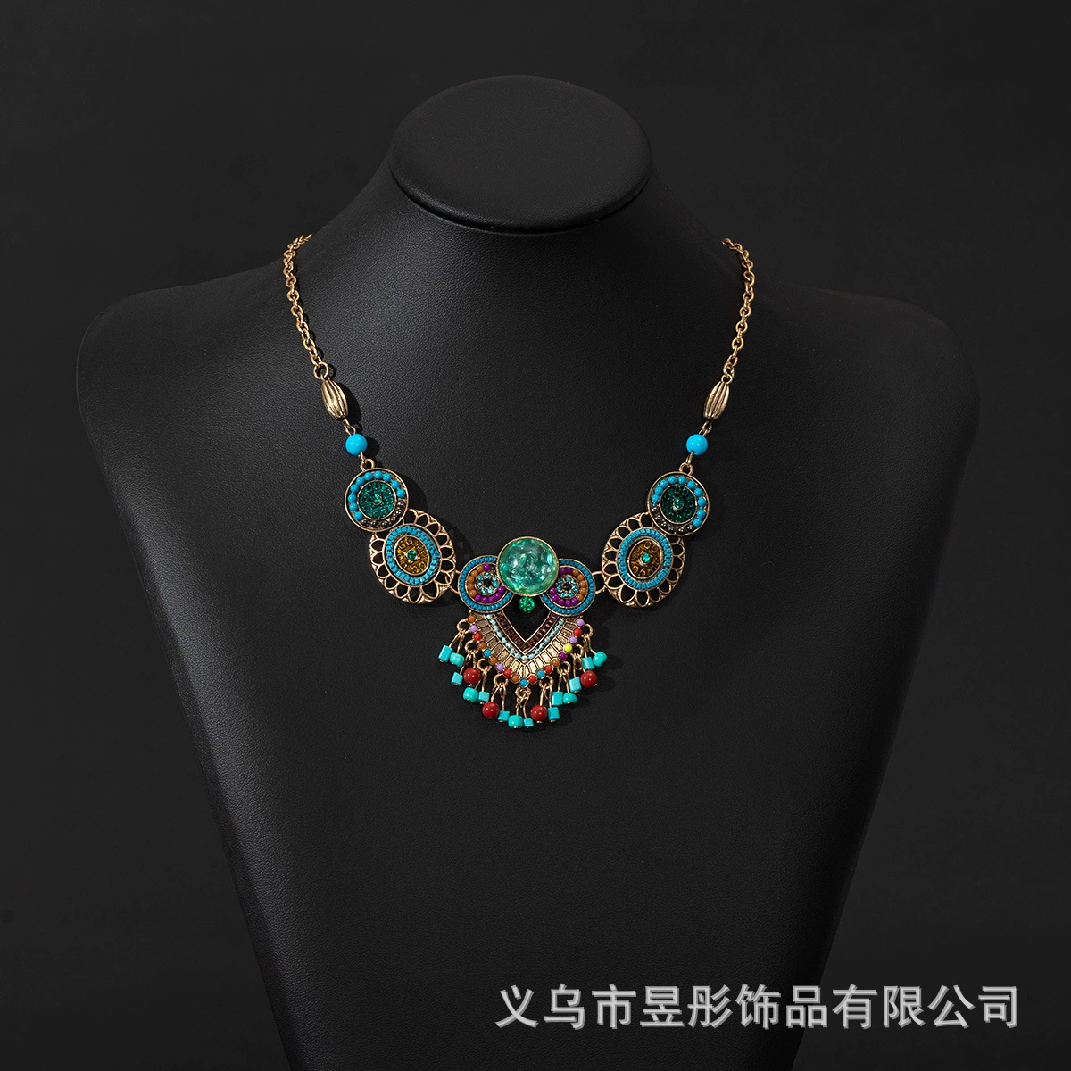 Европейский и американский национальный стиль богемский ручной работы с бисером ожерелье короткие ключицы женщины преувеличенные ювелирные изделия производители оптовый туризм