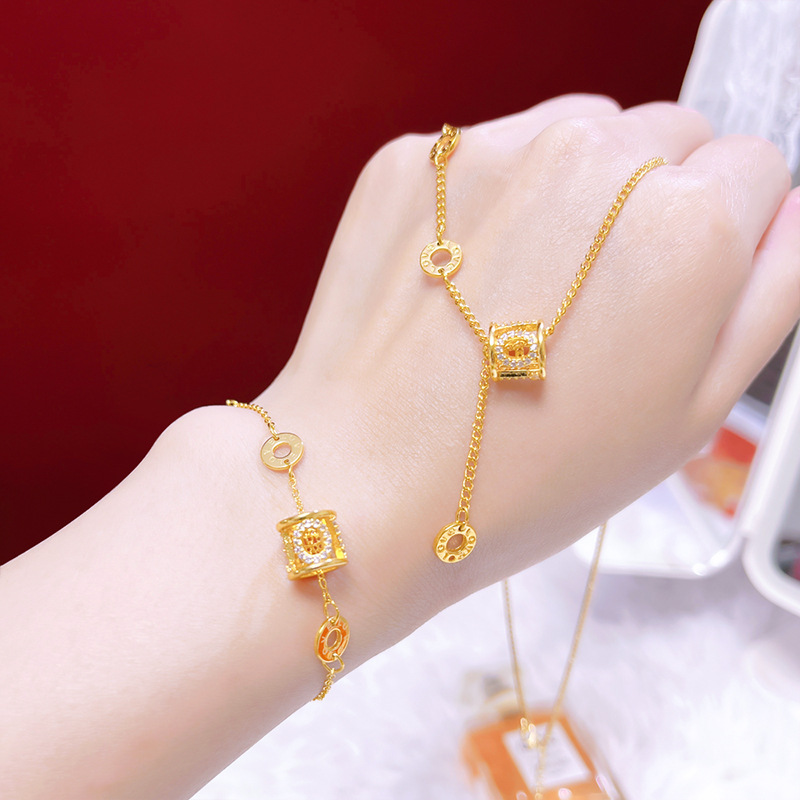 AMOR pequeña cintura hueco collar de diamantes pulsera de las mujeres de alto grado de aleación de cobre ZIRCON joyería cadena ajustable