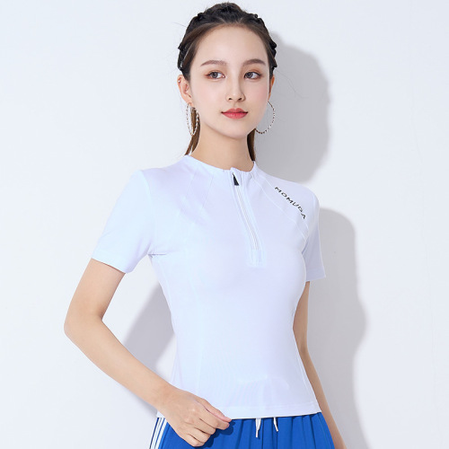 Summer and Autumn Short Sleeve Running Sportswear Hip-Hop Square Dance Wear New Quick-Drying Dance Performance Fitness Clothing for Women