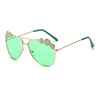 Decorations suitable for men and women, glasses, cute children's sunglasses, flowered