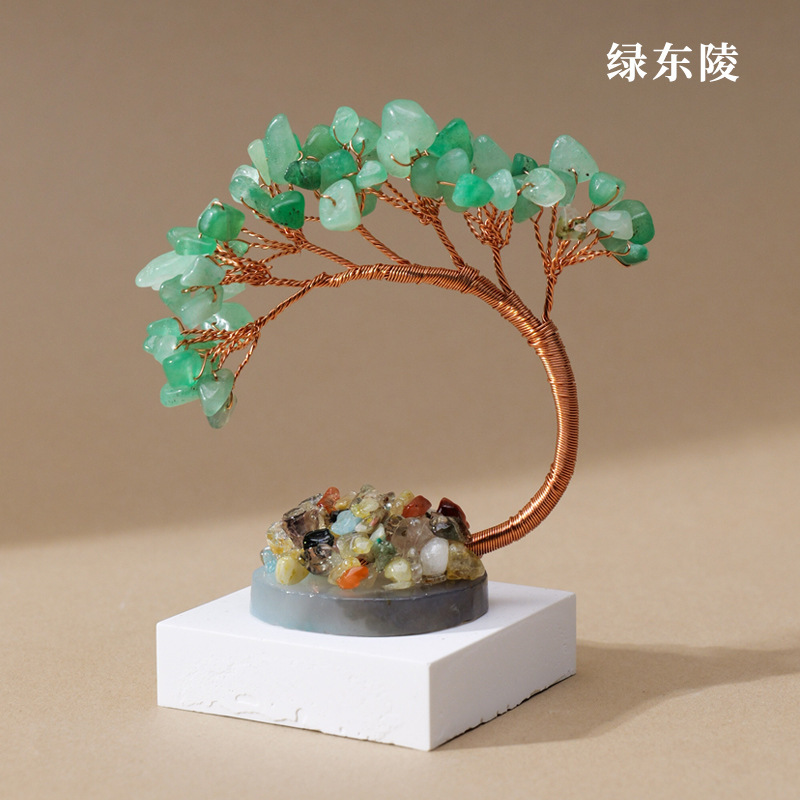 クリスタルフォーチュンツリー天然クリスタル装飾品 7 色クリスタルクリスタル砂利フォーチュンツリーテーブル装飾品クリエイティブギフト|undefined