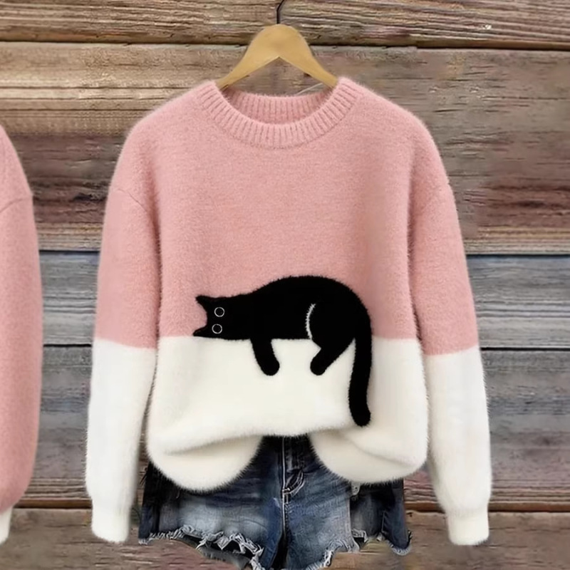 New Cross-Border Independent Site Amazon 3D Digital Printed Cat Christmas Women's Round Neck Sweatshirt Autumn and Winter New Cross-Border Independent Site Amazon 3D Digital Printed Cat Christmas Women's Round Neck Sweatshirt Autumn and Winter