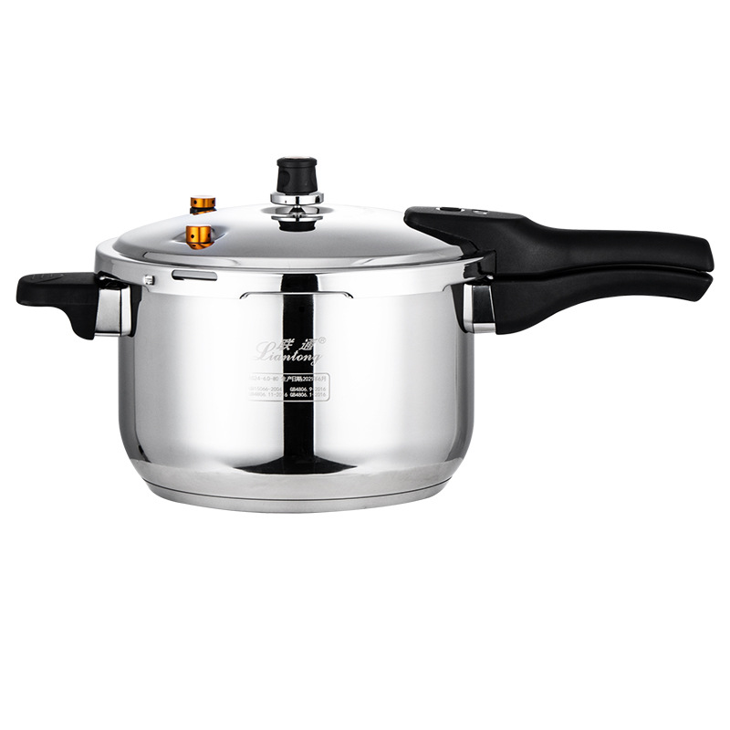 Olla a presión multifuncional doméstica de acero inoxidable 304 en forma de U, olla a presión gruesa a prueba de explosiones, compatible con cocinas de gas e inducción.