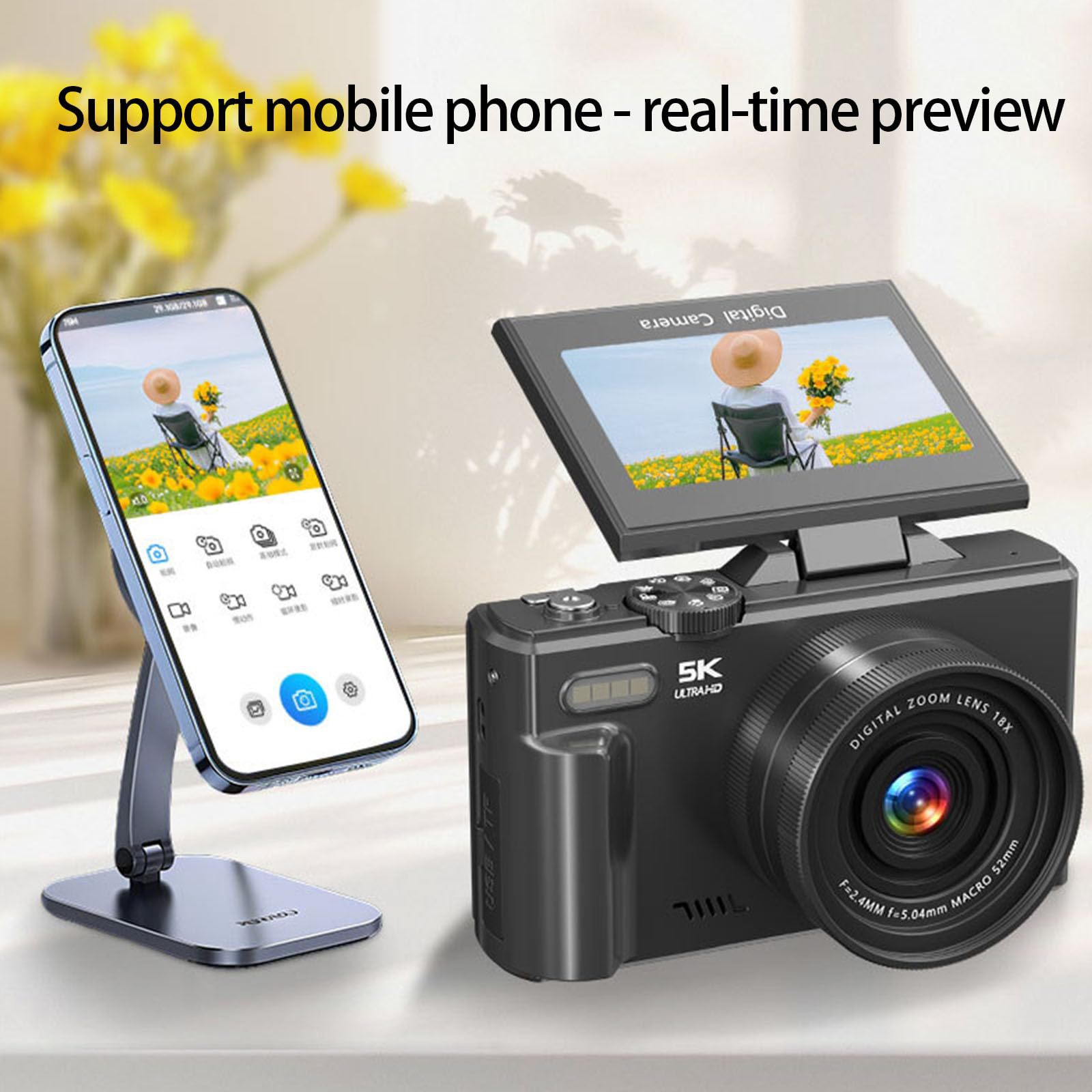 Micro Slr Camera Flip Screen High-Definition Travel Student Digital Camera Camera Kidsren's Smart Ai Camera