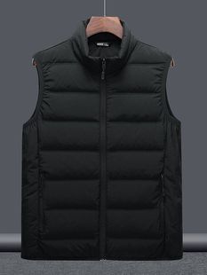 Plus Size down Vest Men's Solid Color Autumn and Winter Vest Women's Couple's Vest Trendy Brand Thickened Warm Jacket Men's Clothing