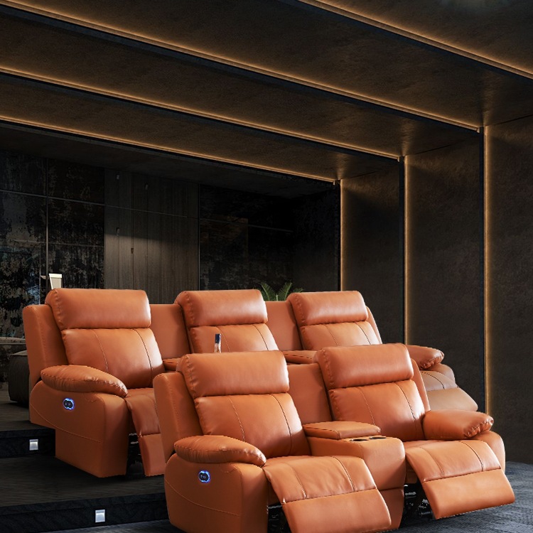 Villa Home Theater Sofa Private Movie Theater Audio-Visual Room First-Class Electric Multi-Function Cabin Smart Living Room