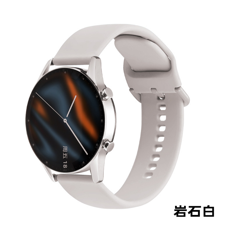 Aplicable Samsung Watch Silicone brazalete hebilla de color Huawei GT acero inoxidable Samsung hebilla correa de reloj deportivo mayorista