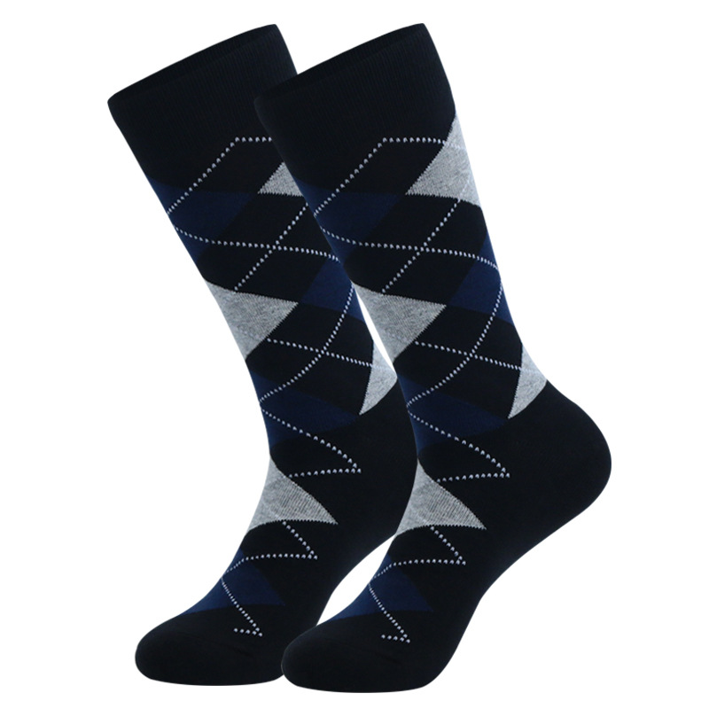 Chaussettes longues à rayures, couleur unie, style business, tendance, automne-hiver, épaisses, pour hommes, grande taille, 2025d_voghion.com