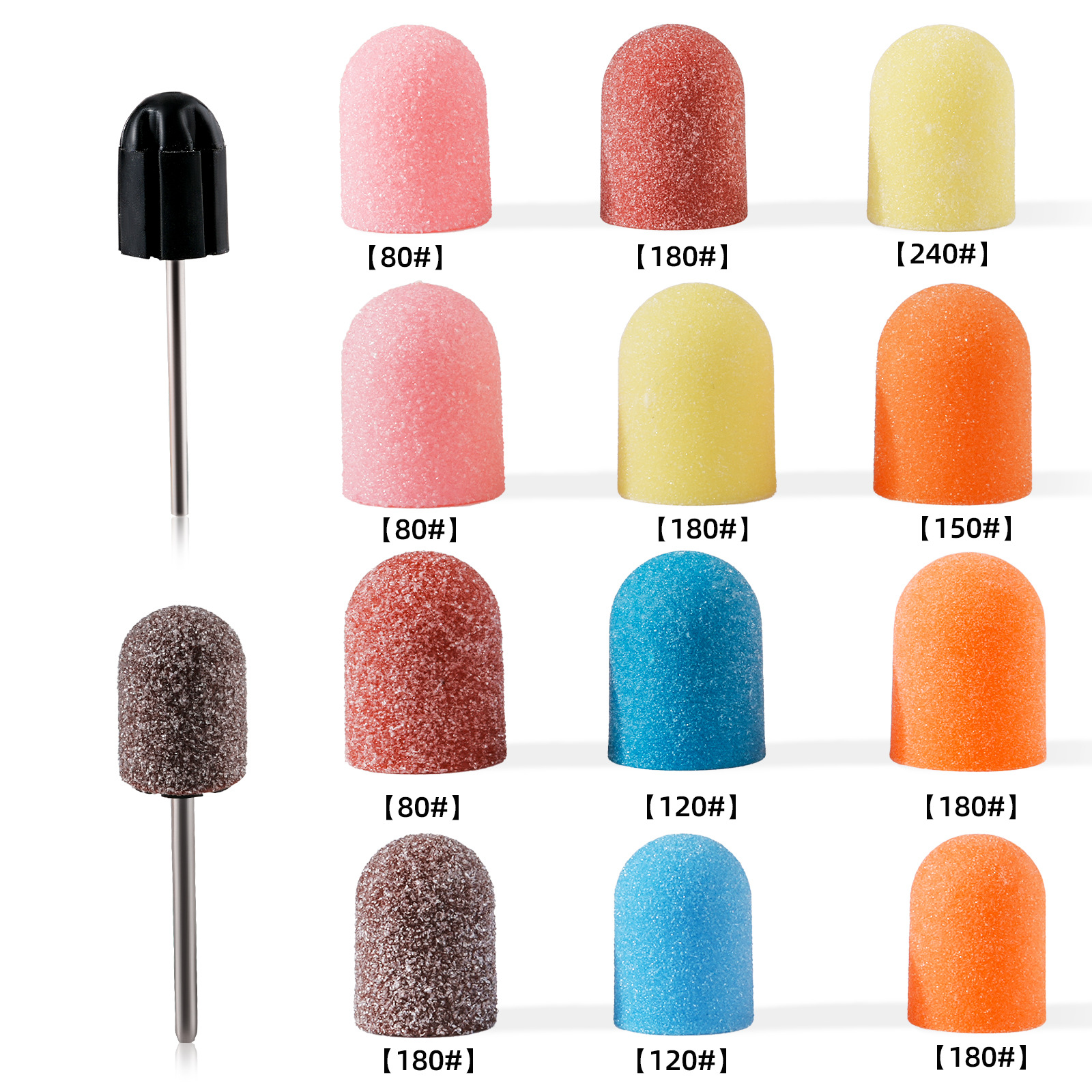 Alta calidad de la tapa de arena de uñas broca de eliminación de piel muerta callo de cuidado de los pies sombrero de hilo accesorios de molienda eléctrica herramienta