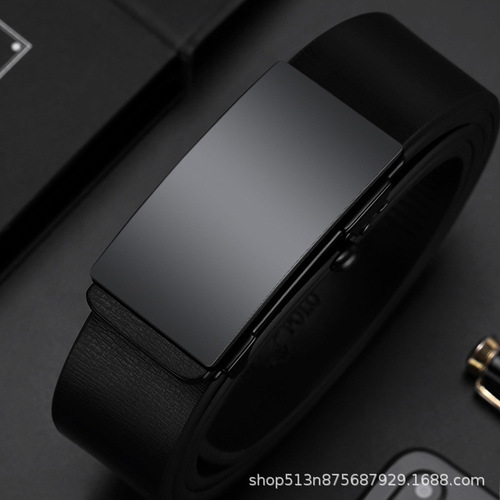 Cross-border belt men's upgraded version automatic buckle two-layer cowhide belt business versatile men's classic trouser belt