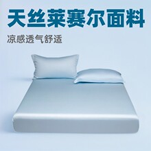 天丝床笠单件纯色床垫保护套床罩床单防尘夏季凉感加高三件套透气