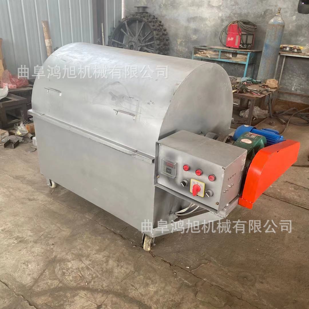 可移动保健品原料加工翻炒机全自动碳钢红晓豆电磁卧式烘干机