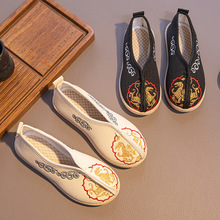 老北京手工布鞋古装男童汉服鞋子古风儿童绣花鞋民族中国风唐装鞋