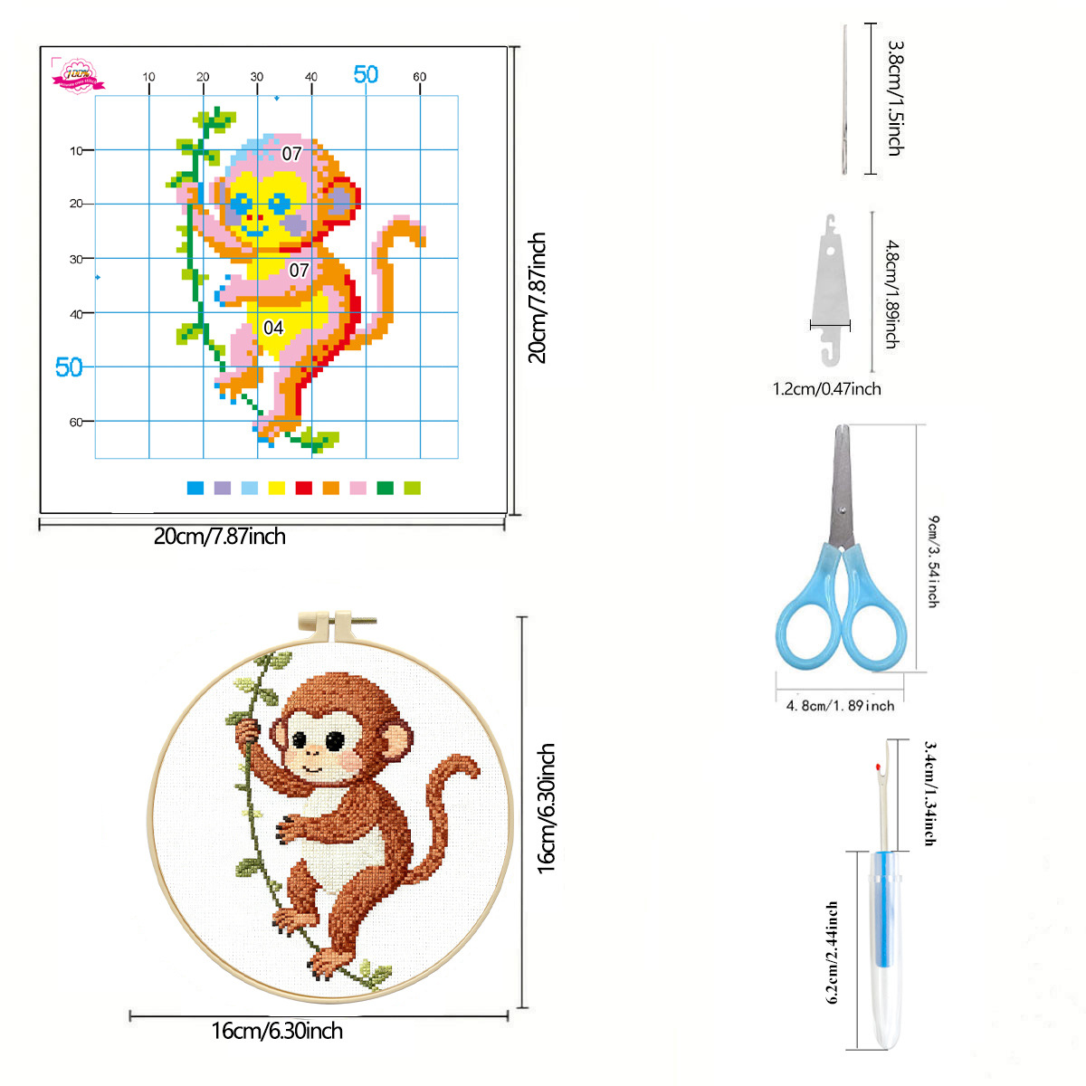 Nuevo cross-border niños hechos a mano paquetes de materiales DIY principiantes principiantes dibujos animados simples animales image 3